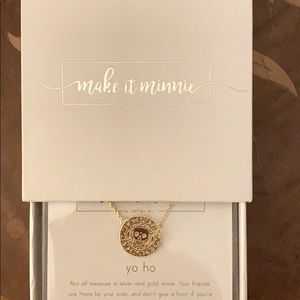 NIB Make it Minnie Yo Ho Necklace in gold